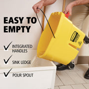 Rubbermaid Commercial Products Yellow / 35 Qt / Mop Bucket&Wringer Buckets
