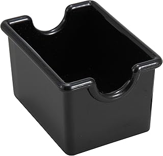 Winco 2" Black Plastic Sugar Packet Holder (Set of 12)