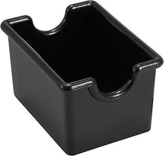 Winco 2" Black Plastic Sugar Packet Holder (Set of 12) | NSF certified, Great for Sugar Packets, Coffee Stations and Table Service
