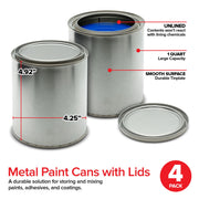 Stock Your Home 4 Pack / Silver / 1.0 quarts Paint Buckets