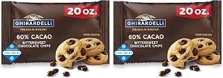 Ghirardelli 60% Cacao Bittersweet Chocolate Premium Baking Chips, 20 OZ Bag (Pack of 2)
