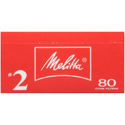 #2 Cone Coffee Filters by Melitta – 80 Count (Pack of 1), Paper, Model 0055437631174