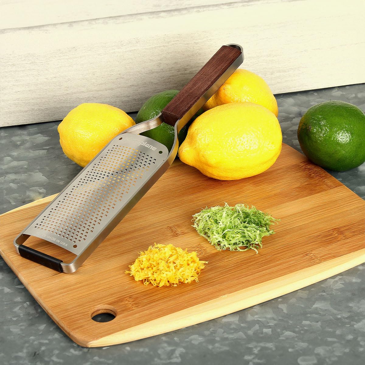 Master Series Wood Handle Stainless Steel Frame Fine Blade Cheese Grater by Microplane – 18/8, Stainless Steel, Model 15402