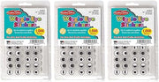 Charles Leonard Wiggle Eyes Stickers, Black, 1000 Per Pack, 3 Packs