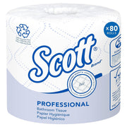 Kimberly-Clark Professional 100% Recycled Fiber Roll Bathroom Tissue- 550 Sheets/Roll | 80/Carton by Scott – 473 sheet (Pack of 80), Paper, White, Pack of 80, Model 13217
