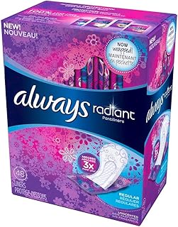 Always Radiant Liners, 48 Count