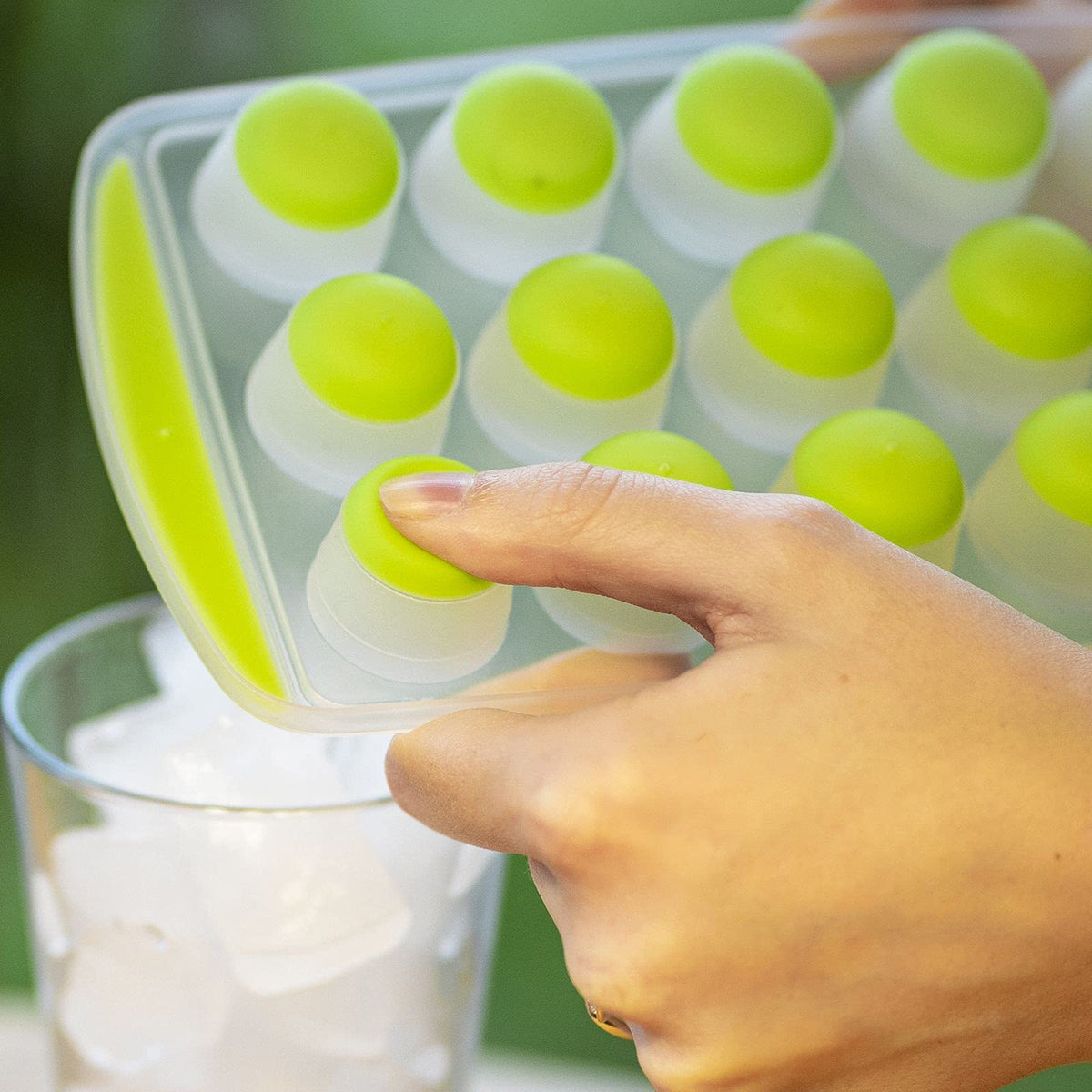 Ice Cube Tray by Westmark – Polypropylene TPE, Transparent, Green., Model 52112270