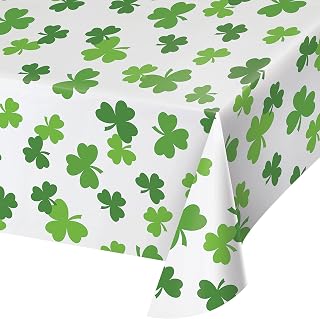 Creative Converting St. Patrick's Shamrocks Plastic Tablecloths, 3 ct