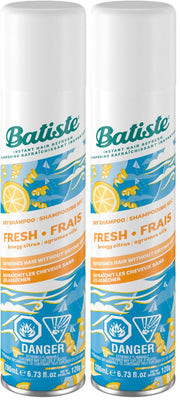 Dry Shampoo - Fresh - 6.73 Ounce (Pack of 2) by Batiste – 6.73 Fl Oz (Pack of 2), White, Pack of 2, Model 016392