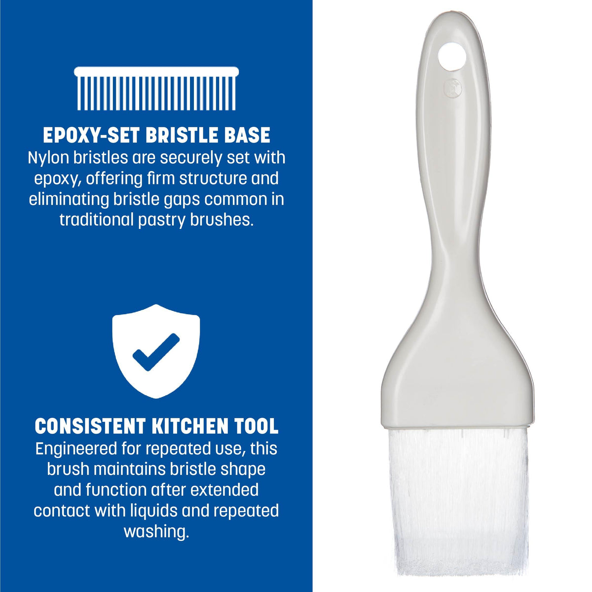 40391-02 7.50" Length by Carlisle FoodService Products – 2", Nylon, White, Model 4039102