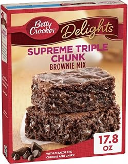 Betty Crocker Delights Triple Chunk Supreme Brownie Mix (Pack of 6)