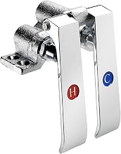 Krowne 16-121L Krowne Royal Series Double Pedal Knee Valve, 4-1/2" Hole Centers, self Closing Valve, 1/2" Female Outlet, 1/2" Female Inlet, Low Lead Compliant, NSF, cCSAus‌‌‍‌‌‍‌‌‌‌‍‌‌‌