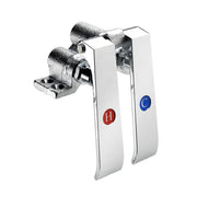 Krowne Royal Series Double Pedal Knee Valve – 11"L x 6"W x 3"H, Brass, Chrome, Model 16-121L