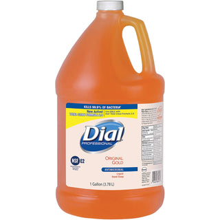 Dial Professional Gold Antibacterial Liquid Hand Soap, 1 Gallon Refill Bottle (Pack of 4)
