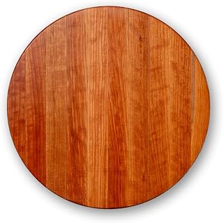 John Boos Block CHY-R18 Cherry Wood Edge Grain Reversible Round Cutting Board, 18 Inches Round x 1.5 Inches