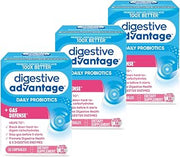 Digestive Advantage Fast Acting Enzymes + Daily Probiotic Prevent Gas & Break Down Food Particles 32 Count Capsules (3 Pack)