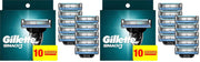 Gillette 10 Count (Pack of 2) / Dark Teal / 1 Cartridges
