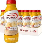 Premier Protein 30g High Protein Shake, Bananas & Cream, 12 Pack | 160 Calories, 24 Vitamins & Minerals, No Added Sugar, Supports Muscle Health, Gluten-Free, 11.5 oz