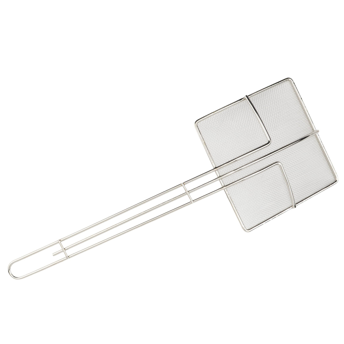 Square Mesh Skimmer by Winco – 6.75", nickel-plated, Silver, Model SCF-6S