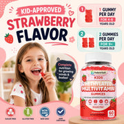 (2 Pack) Methylated Multivitamin Kids Gummies + Omega by FedererSeth – 60 Count (Pack of 2)