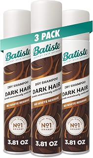 Batiste Dark Dry Shampoo, Waterless shampoo, 3.81oz 3 pack