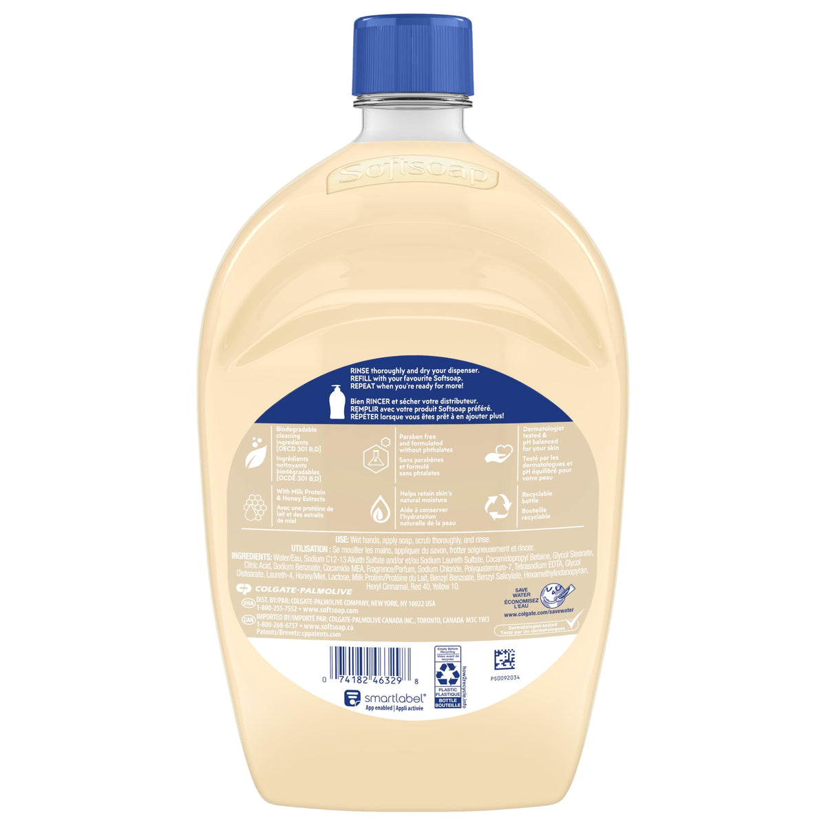 Moisturizing Liquid Hand Soap Refill by Softsoap – 50 Ounce (Pack of 3), Yellow, Pack of 3, Model 61046110
