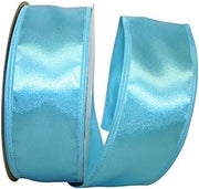 Reliant Ribbon Dyna Satin Ez Wired Edge Ribbon, 2-1/8 Inch X 50 Yards, Turquoise