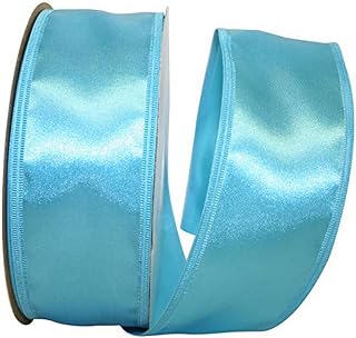 Reliant Ribbon Dyna Satin Ez Wired Edge Ribbon, 2-1/8 Inch X 50 Yards, Turquoise