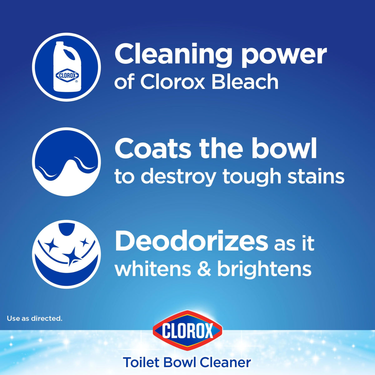 Toilet Bowl Cleaner with Bleach Variety Pack - 24 Ounces - Pack of 4 (Package May Vary) by Clorox – 96 Fl Oz (Pack of 1), Blue, Model 31871