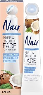 Nair Prep & Smooth Face Hair Removal Cream, Sensitive Skin, 1.76 Oz