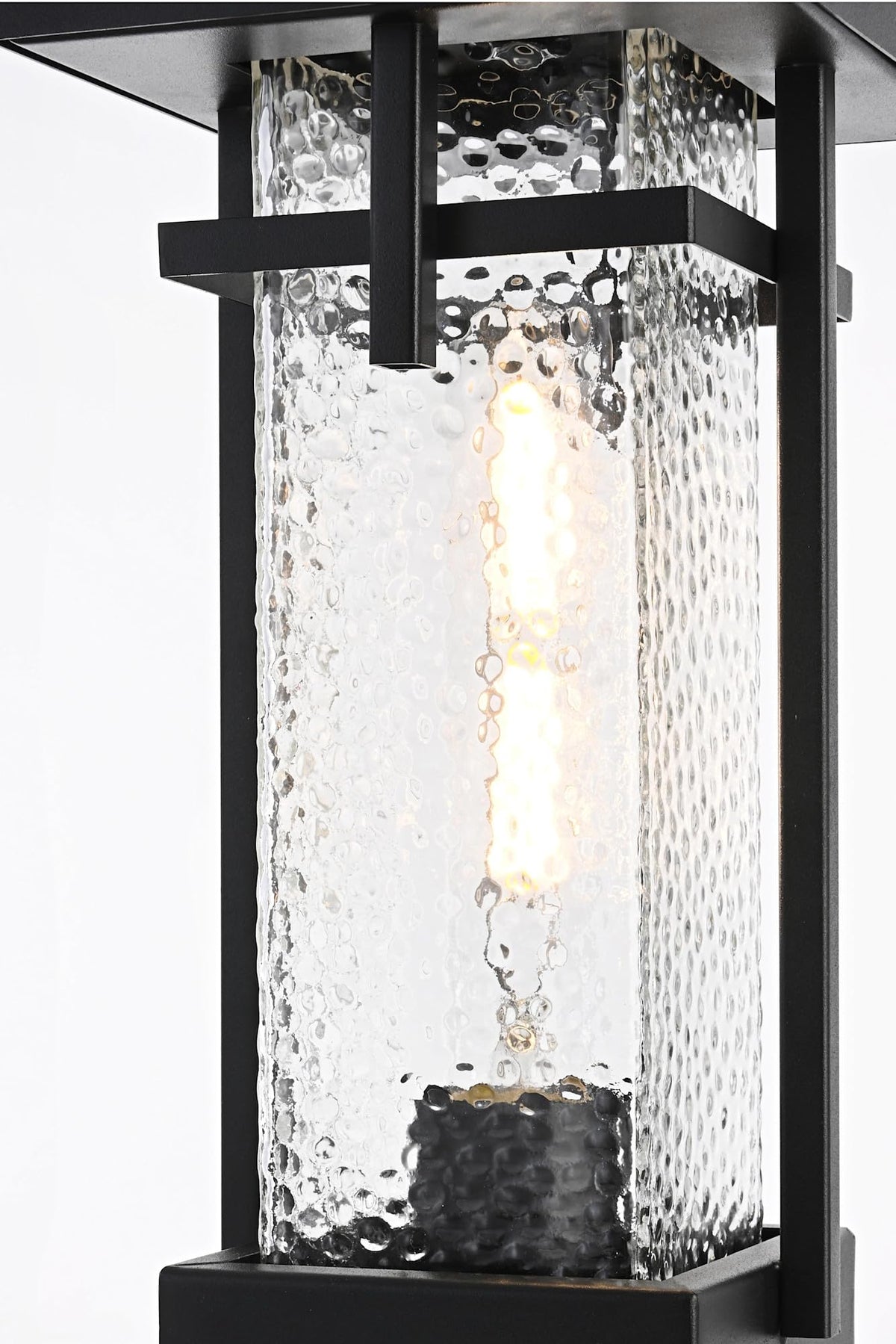 Cambria One Light Outdoor Post Mount Black by Lighting Design – Iron, Black, Model OD320P17BK