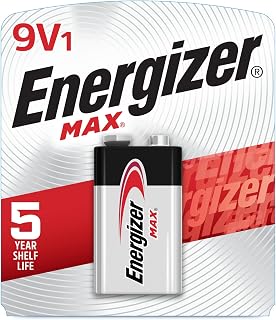 Energizer MAX 9V Battery (1 Pack), 9 Volt Alkaline Batteries