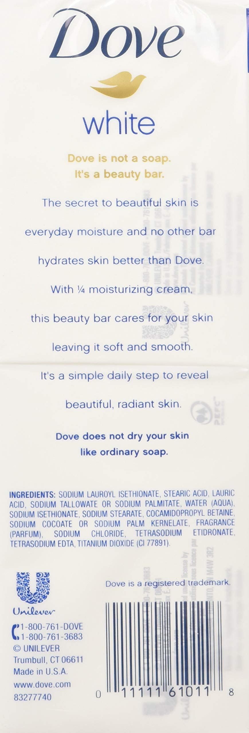 Beauty Bar White by Dove – 2 Count (Pack of 8), Pack of 8, Model PPAX1132405