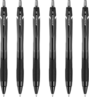 Uni-Ball Jetstream Elements Ballpoint Pen, Medium Point (1.0mm), Black Ink, 6 Pens