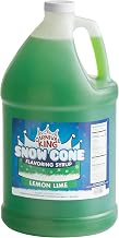 Carnival King 1 Gallon Snow Cone Syrup Lemon Lime - Delicious Shaved Ice Flavoring for Slushies, Machines & Parties