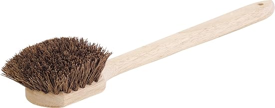 SPARTA 4549300 Flo-Pac Plastic Grout Brush, Scrub Brush, Cleaning Brush With Stiff Palmyra Bristles For Cleaning, 20 Inches, Tan