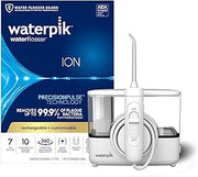 Waterpik ION Rechargeable Water Flosser with 10 Settings, 7 Tips, White