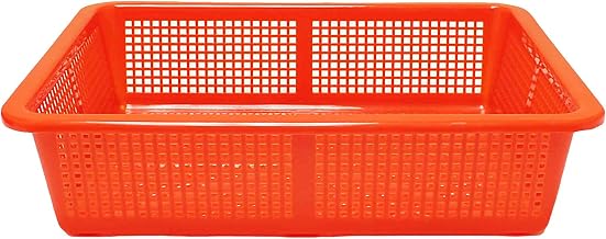 Thunder Group PLFB004 Colander/Basket, 15-1/4" x 12-1/4", Rectangular, Perforated, Durable, Stackable, Plastic, Blue
