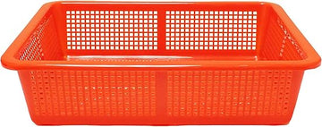 Thunder Group PLFB004 Colander/Basket, 15-1/4" x 12-1/4", Rectangular, Perforated, Durable, Stackable, Plastic, Blue