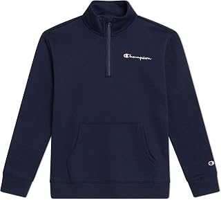 Champion Boys' Long Sleeve Fleece Quarter Zip Sweatshirt
