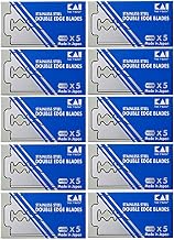 50 Stainless Steel Double Edge Safety Razor Blades from Kai Cutlery