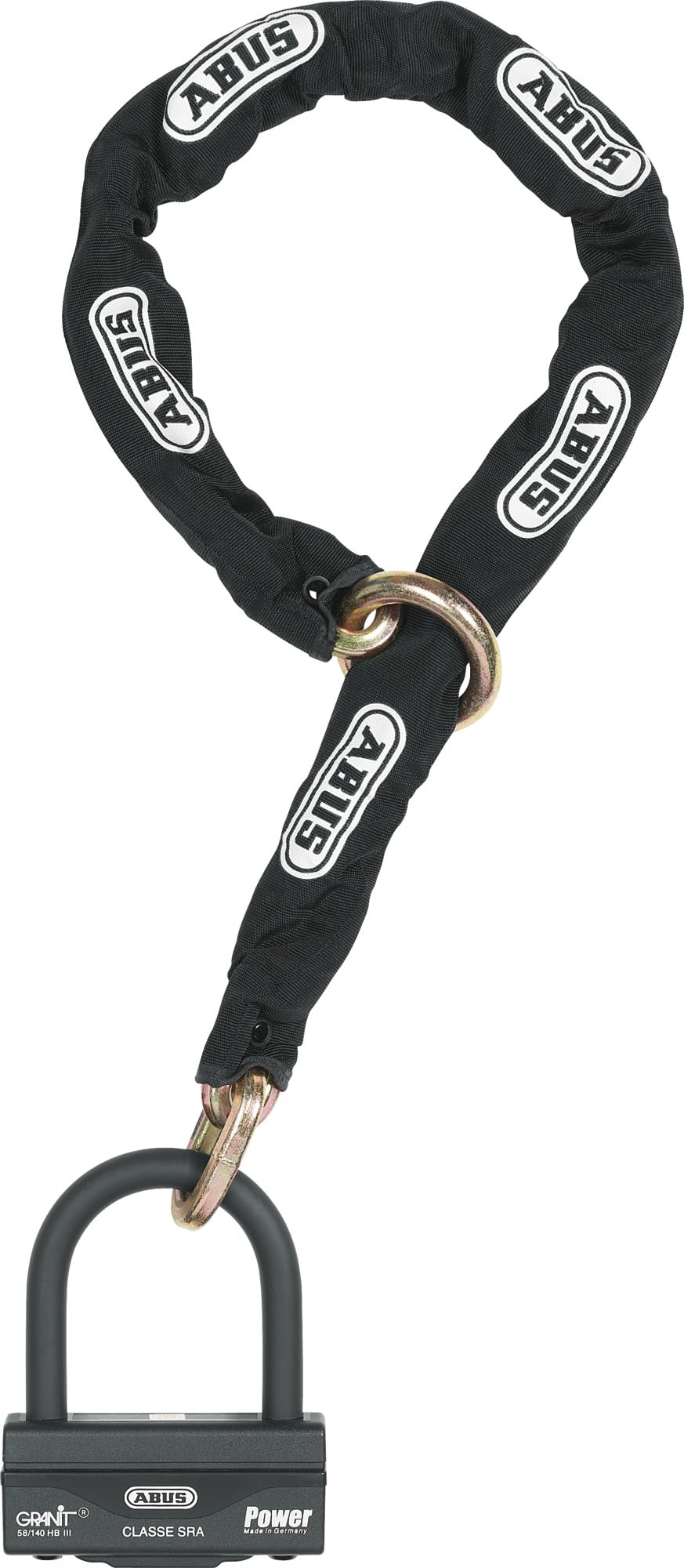 ABUS Large(Size Label:X-Large) / Modern / Black Chain Locks