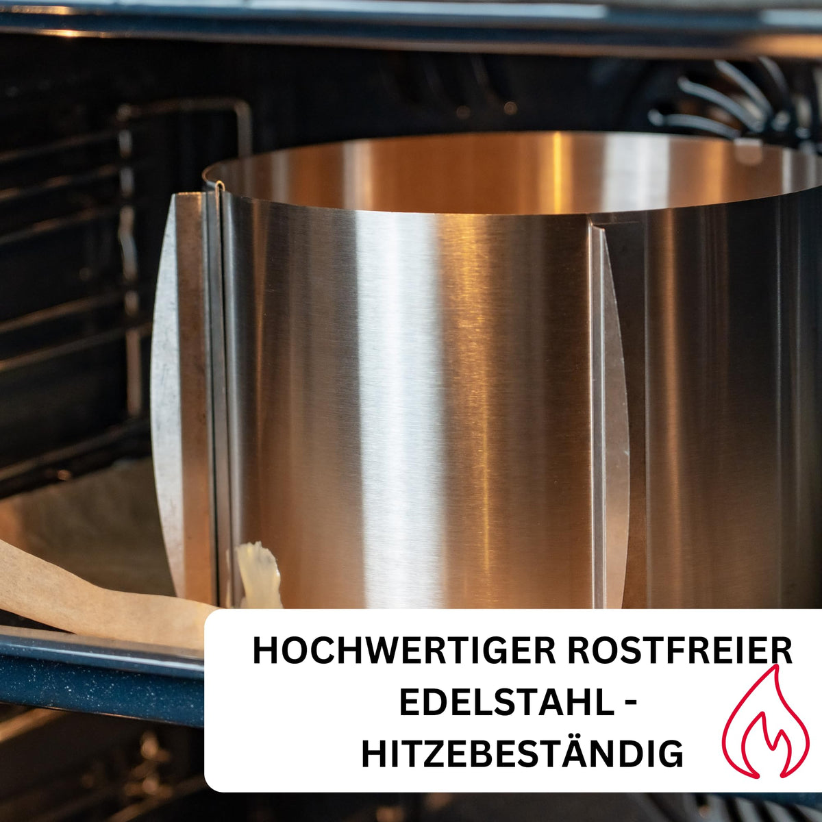 313022E1 Ring Cake Tin by Westmark – Tortenring Höhe 15 cm, Stainless Steel, Gray, Model 4015115