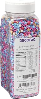DecoPac Sweet Tooth Deluxe Fusion Mix, 26oz, Fancy Candy Sprinkles in Handheld Container, Edible Sprinkles For Celebration Cakes, Cupcakes, Cookies and Donuts, Multicolored - Pink, Purple, Blue
