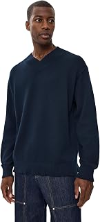 Helmut Lang Men's Distressed V Neck Sweater