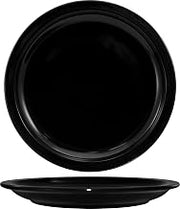 ITI CAN-8-B Cancun Narrow Rim Dinner Plate, 9-Inch, 24-Piece, Black