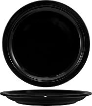 ITI CAN-8-B Cancun Narrow Rim Dinner Plate, 9-Inch, 24-Piece, Black