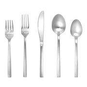 Arezzo 18/10 Stainless Steel Flatware by Fortessa – Coffee/Teaspoon (Set of 12), Stainless Steel, Brushed Silver, Model 1.5B.165.00.004