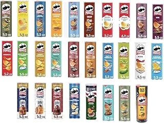 Pringles Potato Chips Custom Variety Set - Mix & Match - Pick Your Favorite 4 Flavors - Carolina Pulled Pork BBQ, Beer-Battered Onion Ring, Beer Cheese Burger, Beer-Braised Steak, Hawaiian BBQ, Brisket, Spicy Nacho, Cheddar & Sour Cream, Meatball, Buffalo Wild Wings, Parmesan Garlic & More