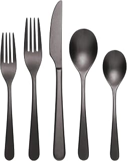 Oneida 894805 Kenbrook Black Tumbled 20 Piece Everyday Flatware Set, Service For 4